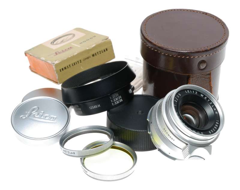 Leica Summicron 1:2/35 silver 8 element 35mm lens GERMANY M39 SAMWO