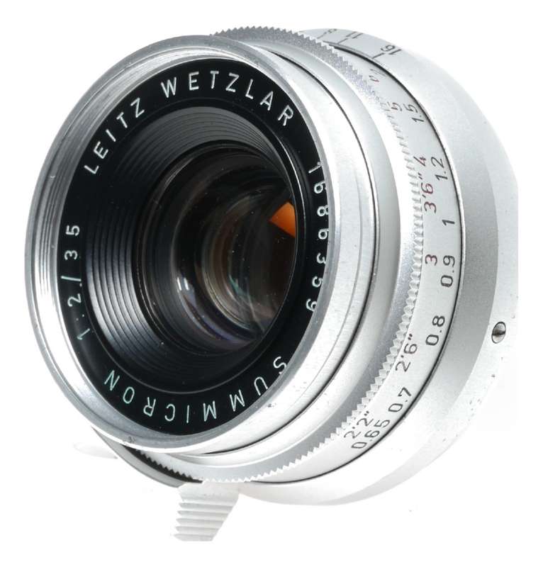 Leica Summicron 1:2/35 silver 8 element 35mm lens GERMANY M39 SAMWO