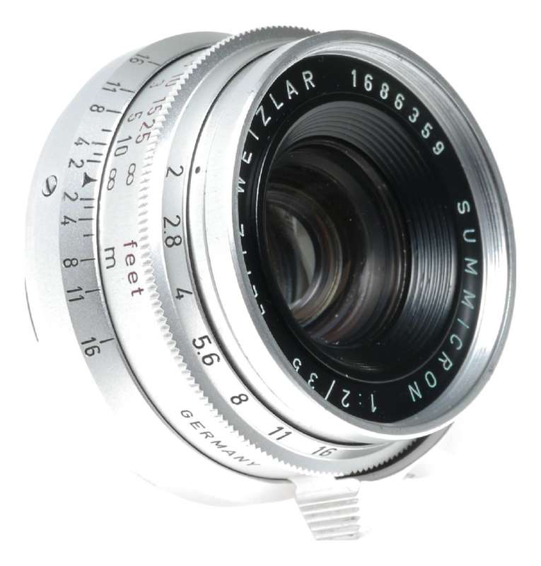 Leica Summicron 1:2/35 silver 8 element 35mm lens GERMANY M39 SAMWO