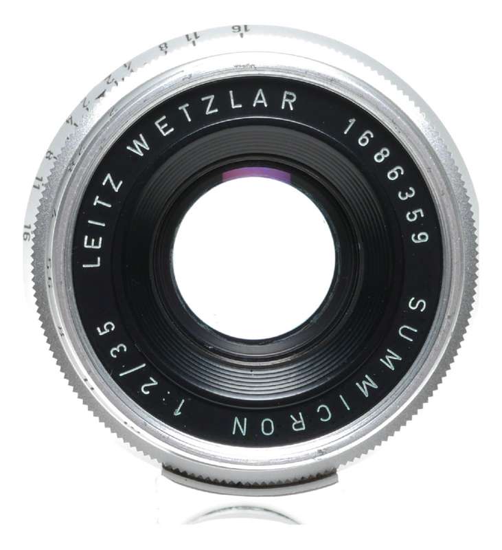 Leica Summicron 1:2/35 silver 8 element 35mm lens GERMANY M39 SAMWO