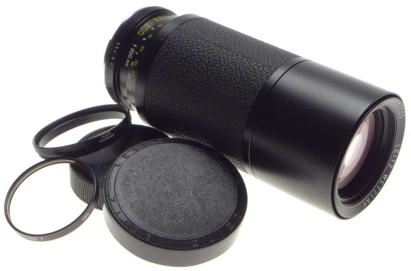 Leica Vario-Elmar-R 1:4.5/75-200mm Zoom camera lens Leitz Mint- filter UVa caps