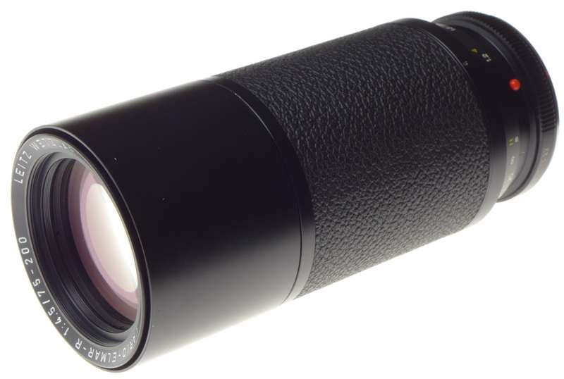 Leica Vario-Elmar-R 1:4.5/75-200mm Zoom camera lens Leitz Mint- filter UVa caps
