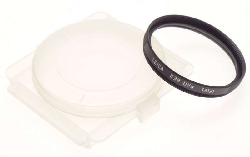 LEICA UVa 13131 CAMERA LENS FILTER EXCELLENT E39 BLACK CASED CLEAN MINT