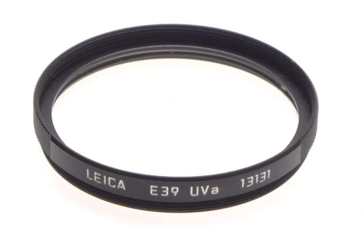 LEICA UVa 13131 CAMERA LENS FILTER EXCELLENT E39 BLACK CASED CLEAN MINT