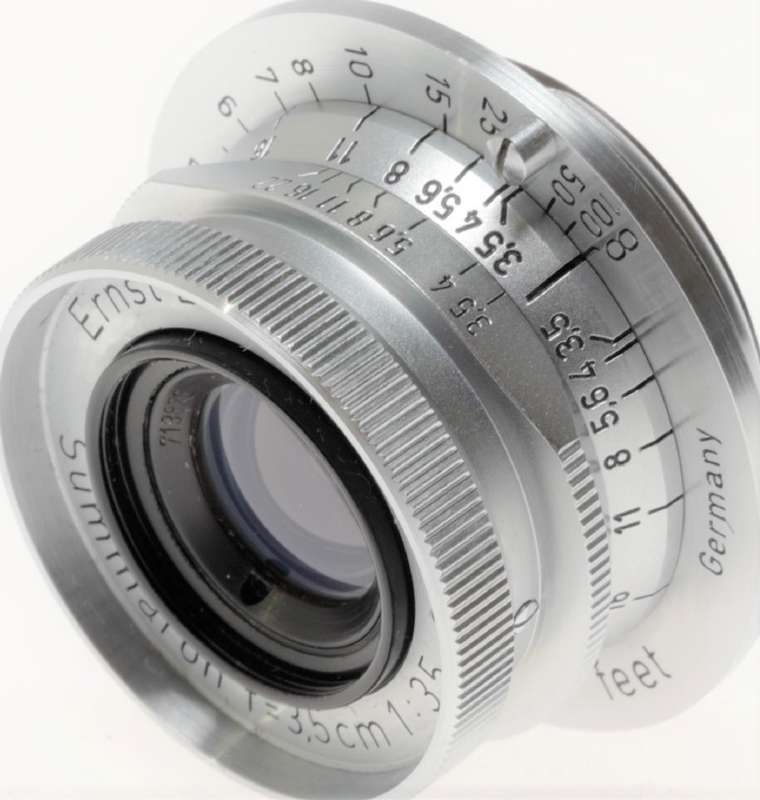 Leica Summaron f=3.5cm 1:3.5 Leitz Wetzlar Chrome M39 mount lens