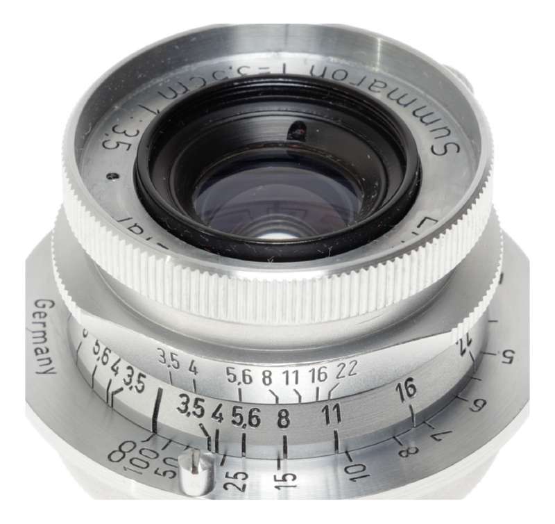 Leica Summaron f=3.5cm 1:3.5 Leitz Wetzlar Chrome M39 mount lens
