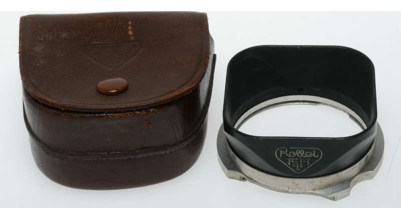 Rolleiflex TLR vintage film camera RII lens hood shade original cased