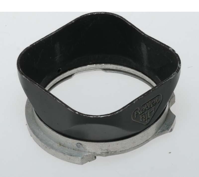 Rolleiflex TLR vintage film camera shade lens hood used RII black twist on type