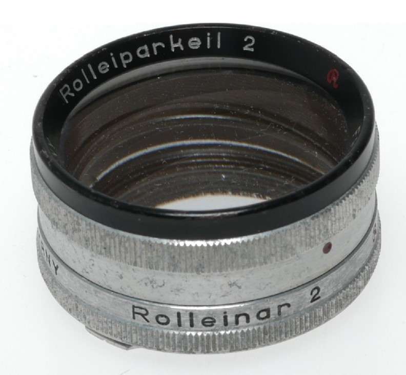 Rolleiflex TLR vintage film camera Rolleiparkeil II Rolleinar II set cased