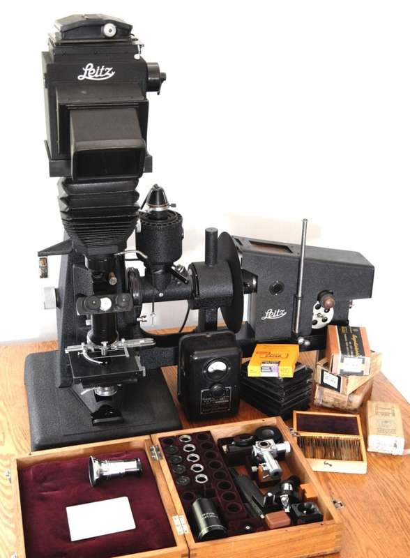 Leitz Panphot Biological Microscope photographic equipment kit rare light source
