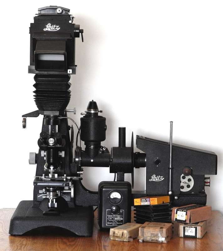 Leitz Panphot Biological Microscope photographic equipment kit rare light source