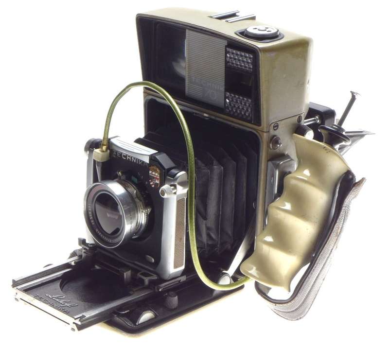 LINHOF Technika 70 Press vintage 6x9 camera 4 schneider lenses 3 roll backs used
