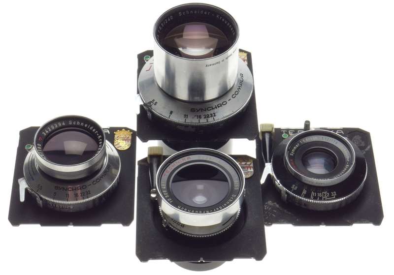 LINHOF Technika 70 Press vintage 6x9 camera 4 schneider lenses 3 roll backs used