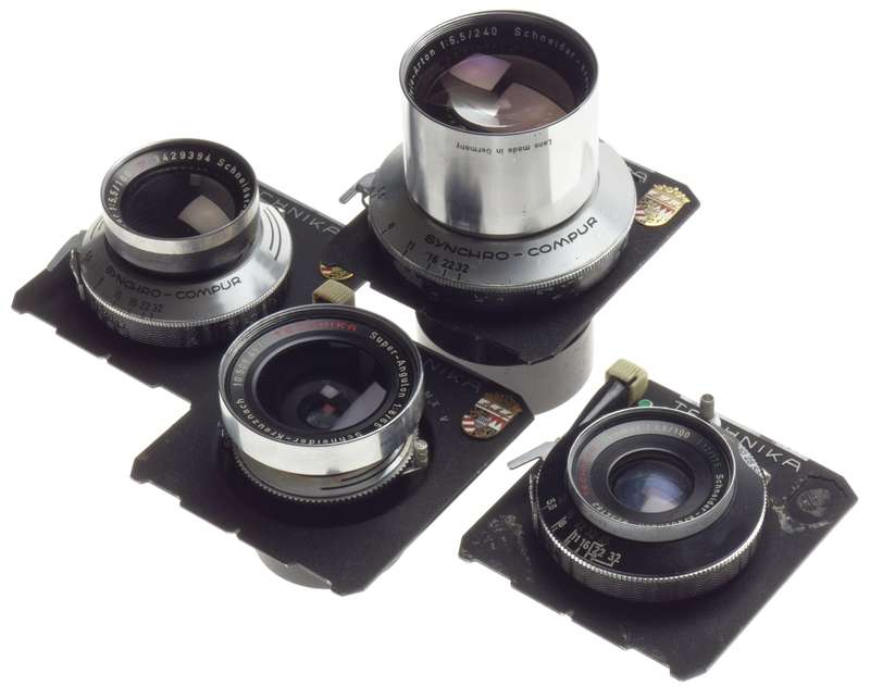 LINHOF Technika 70 Press vintage 6x9 camera 4 schneider lenses 3 roll backs used