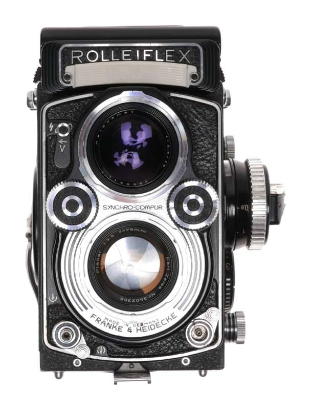 TLR 3.5/75 Rolleiflex 3.5F film camera Carl Zeiss Planar 3.5 f=75mm metered