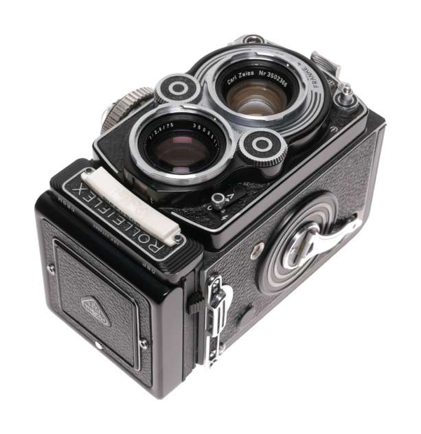 TLR 3.5/75 Rolleiflex 3.5F film camera Carl Zeiss Planar 3.5 f=75mm metered