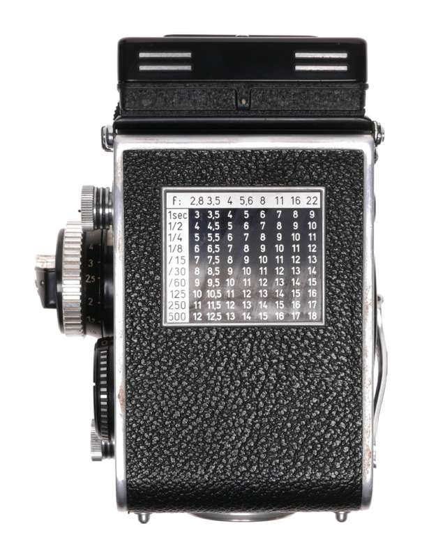 TLR 3.5/75 Rolleiflex 3.5F film camera Carl Zeiss Planar 3.5 f=75mm metered