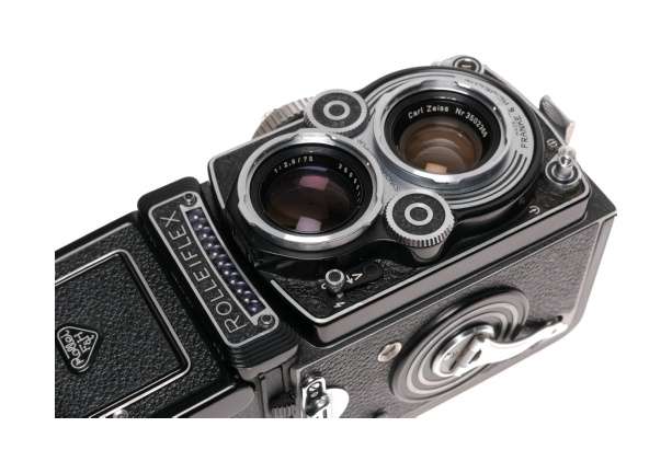 TLR 3.5/75 Rolleiflex 3.5F film camera Carl Zeiss Planar 3.5 f=75mm metered