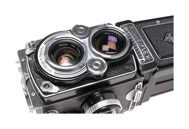 TLR 3.5/75 Rolleiflex 3.5F film camera Carl Zeiss Planar 3.5 f=75mm metered