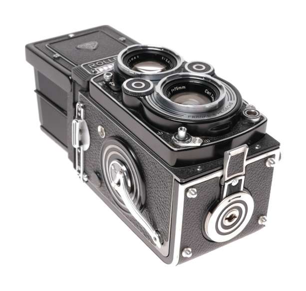 TLR 3.5/75 Rolleiflex 3.5F film camera Carl Zeiss Planar 3.5 f=75mm metered