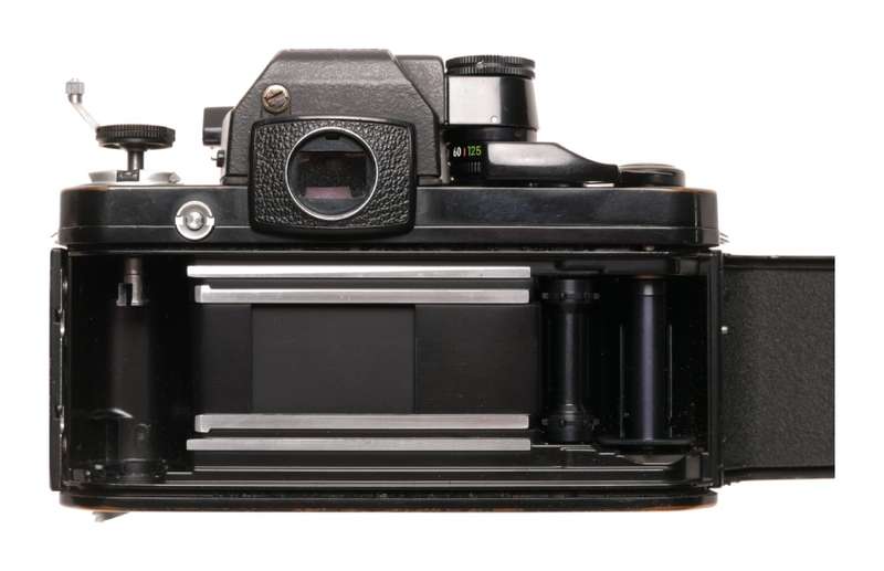 Nikon Black F2 SLR analog camera 35mm film body cap and strap only
