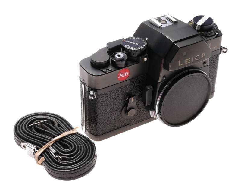SLR Leica R3 Electronic Leitz Film camera body 35mm black with strap