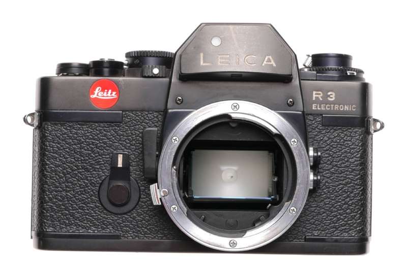 SLR Leica R3 Electronic Leitz Film camera body 35mm black with strap