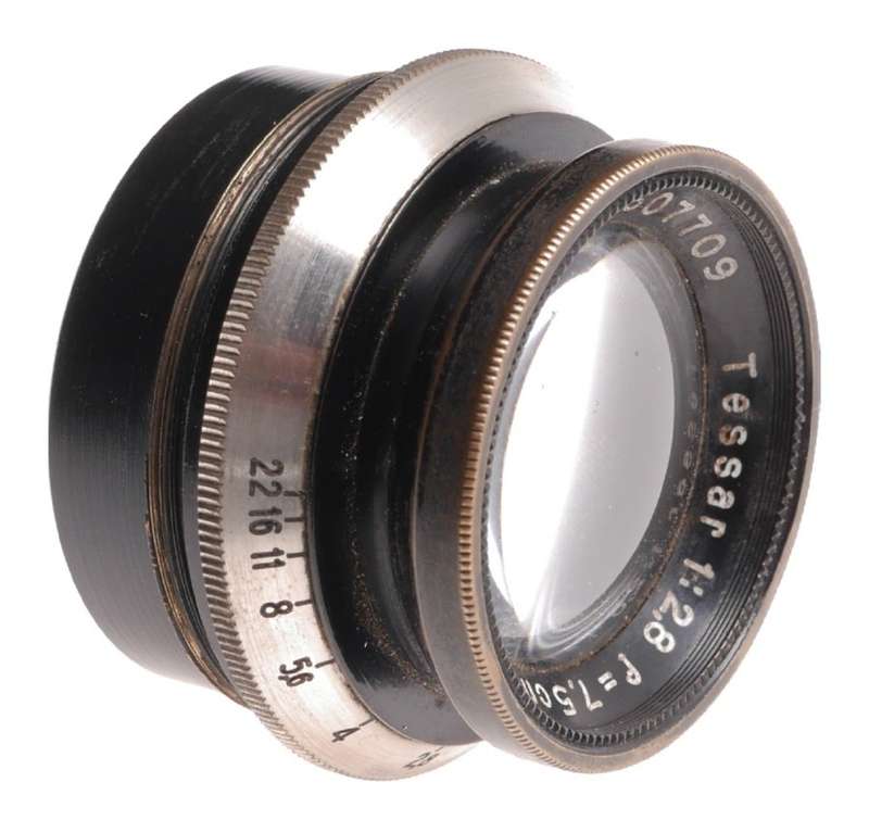 Exakta black medium format vintage camera Tessar 2.8 f=7.5cm Meyer 1:2.8/75mm