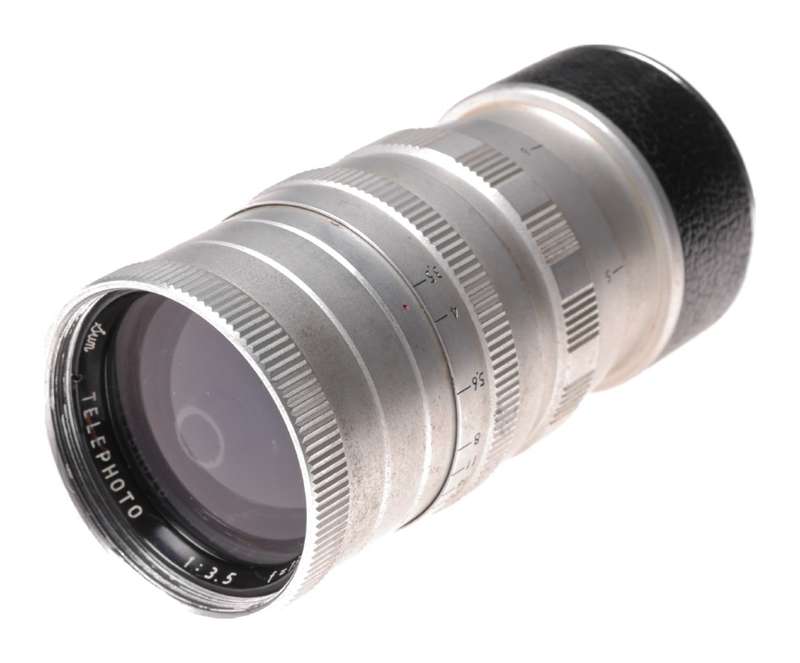 Telepho M39 LTM screw mount Leica f=135mm lens f3.5 SUN 3.5 f=13,5cm cap