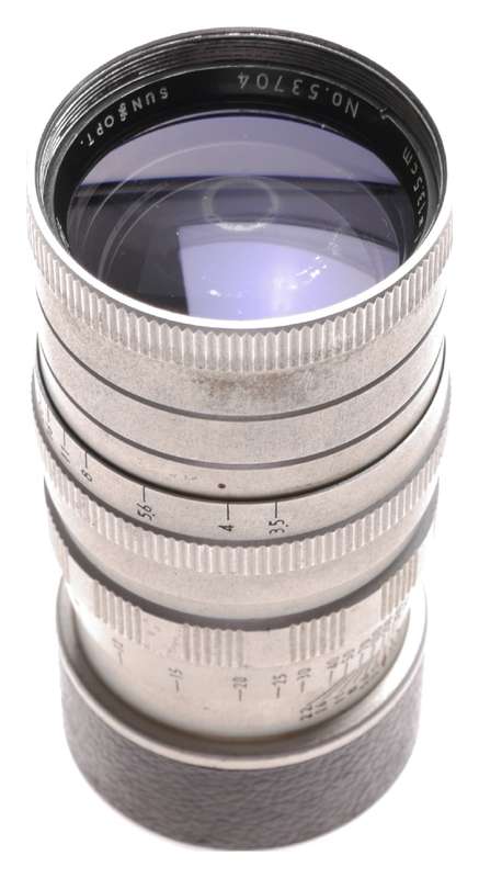 Telepho M39 LTM screw mount Leica f=135mm lens f3.5 SUN 3.5 f=13,5cm cap