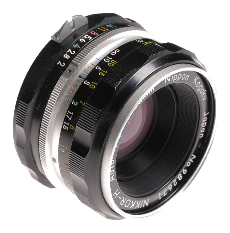 Nikon F Black SLR film camera clean condition Nikkor-H 1:2 f=50mm