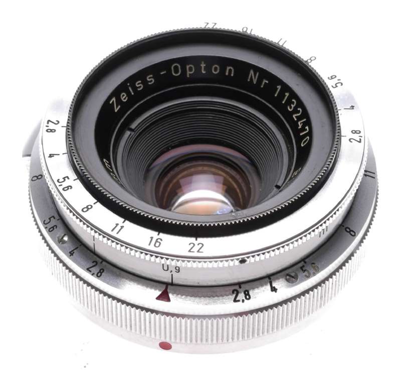 Zeiss Opton Biogon 1:2.8 f=35mm Contax RF chrome rare coated lens