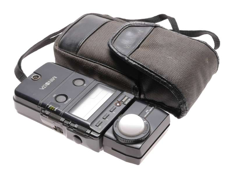 Minolta IV electronic flash meter used cased light exposure meter