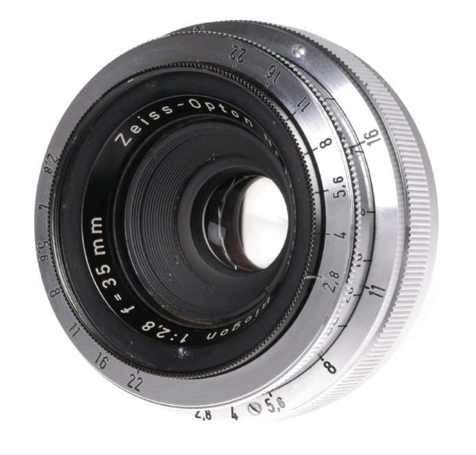 Zeiss Opton Biogon 1:2.8 f=35mm Contax RF chrome rare coated lens