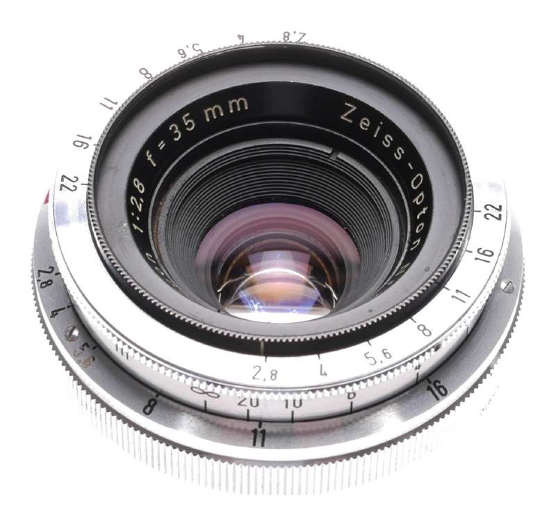 Zeiss Opton Biogon 1:2.8 f=35mm Contax RF chrome rare coated lens