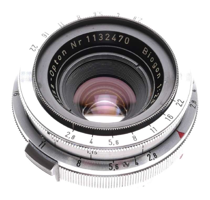 Zeiss Opton Biogon 1:2.8 f=35mm Contax RF chrome rare coated lens