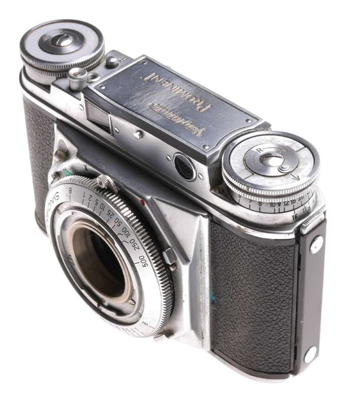 Voigtlander Prominent 35mm rangefinder camera film body chrome used