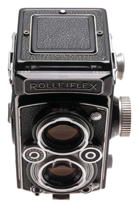 Rolleiflex TLR 6x6 vintage film camera Zeiss Tessar 3.5/75mm coated lens