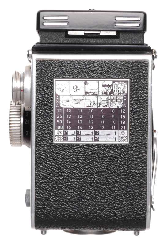 Rolleiflex TLR 6x6 vintage film camera Zeiss Tessar 3.5/75mm coated lens