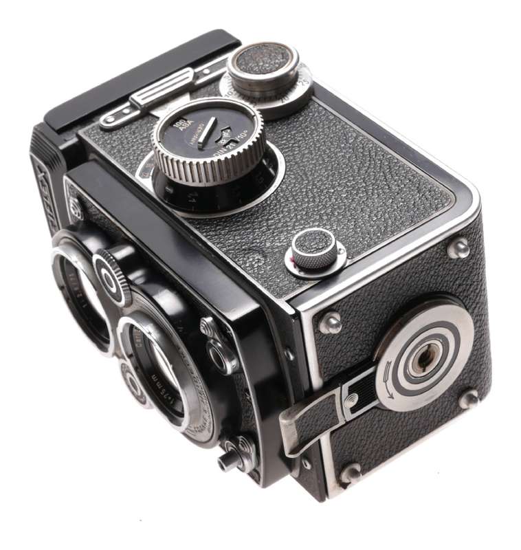 Rolleiflex TLR 6x6 vintage film camera Zeiss Tessar 3.5/75mm coated lens