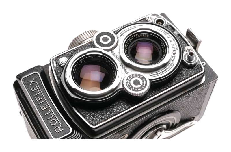 Rolleiflex TLR 6x6 vintage film camera Zeiss Tessar 3.5/75mm coated lens