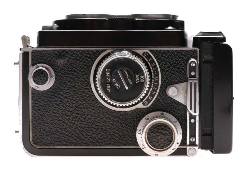 Rolleiflex TLR 6x6 vintage film camera Zeiss Tessar 3.5/75mm coated lens