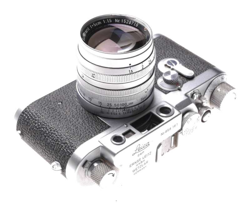 Leica IIIg camera with Summarit f=5cm 1.5 chrome coated lens 1.5/50 vintage film
