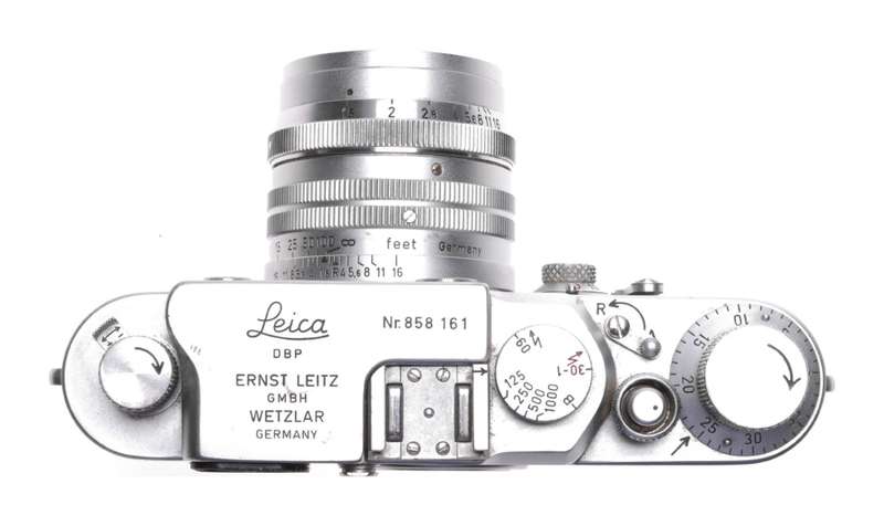Leica IIIg camera with Summarit f=5cm 1.5 chrome coated lens 1.5/50 vintage film