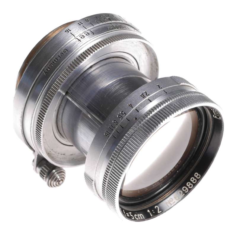 Leica IIIf chrome 35mm rangefinder camera Summitar f=5cm 1:2 lens 2/50 coated