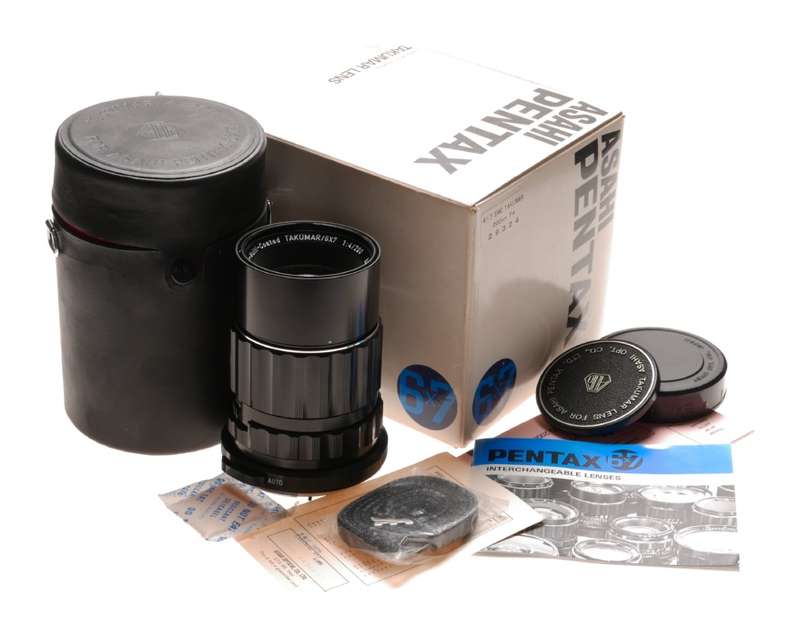 PENTAX 6x7 camera lens 4/200 SMC Takumar f=200mm f4 boxed Mint-