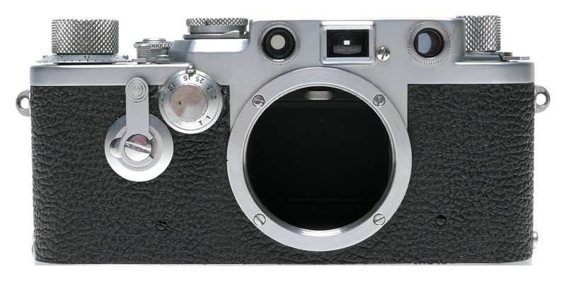Leica IIIf film camera LTM red dial self timer red scale Elmar 3.5/50 mm lens