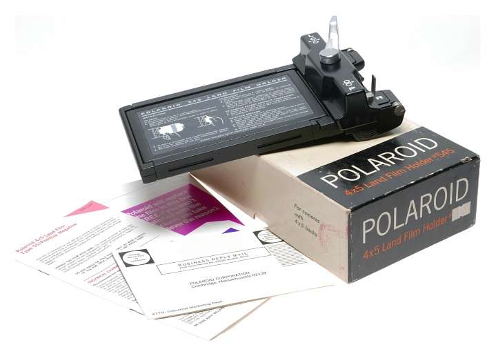 Polaroid 4x5 camera land film holder 505 boxed papers excellent ready to use