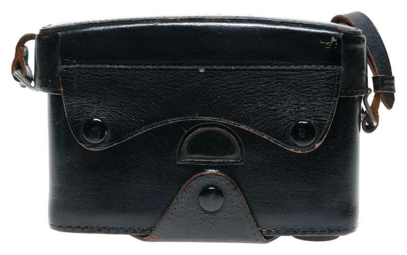 Leica Black leather ever ready SLR camea hard case with strap excellent
