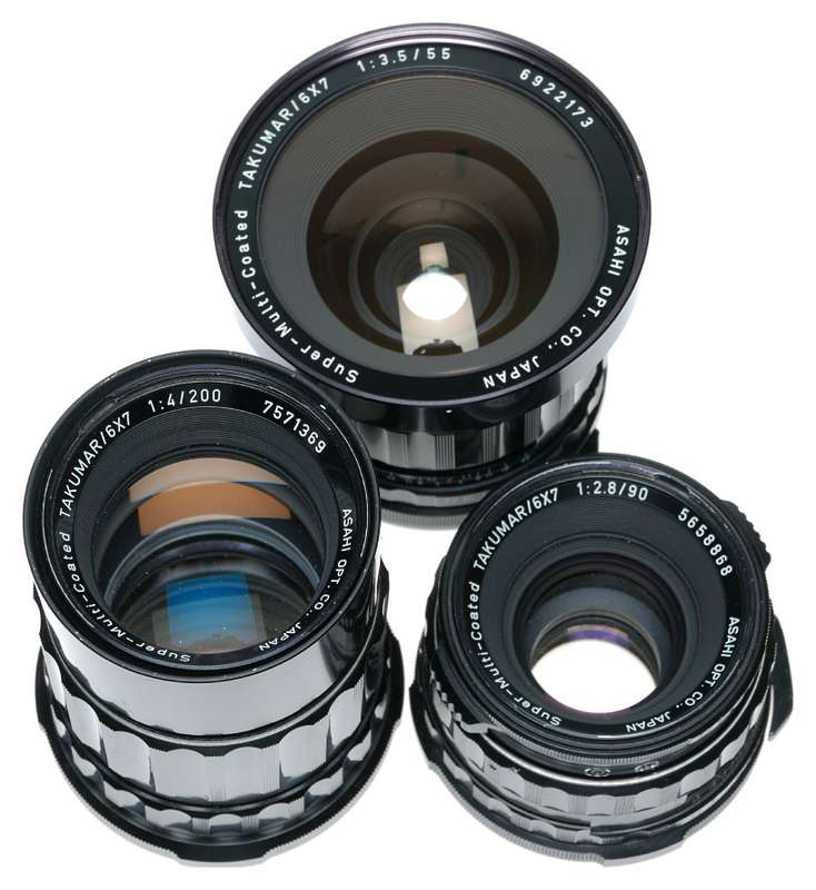 Pentax 6x7 large format film camera outfit many lenses 3.5/55mm manuals tubes